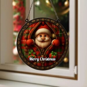 Santa Christmas Ornament – Personalised Acrylic Decoration