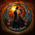 Custom Stained Glass Portrait – Gothic Skull Bride, Skeleton Couple Wedding & Halloween Decor